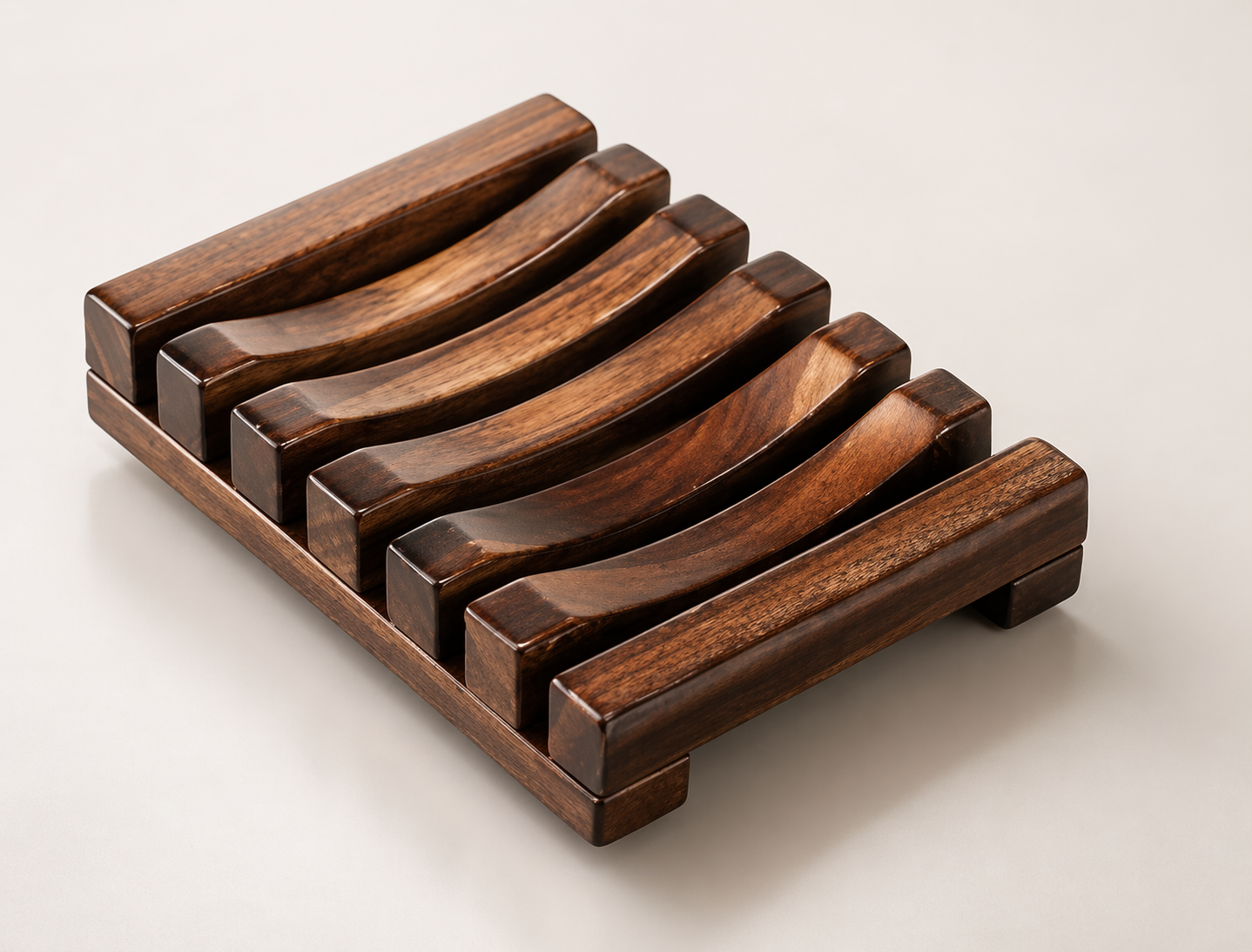 2-Pack Wooden Soap Dish - Self Draining - Soap Holder