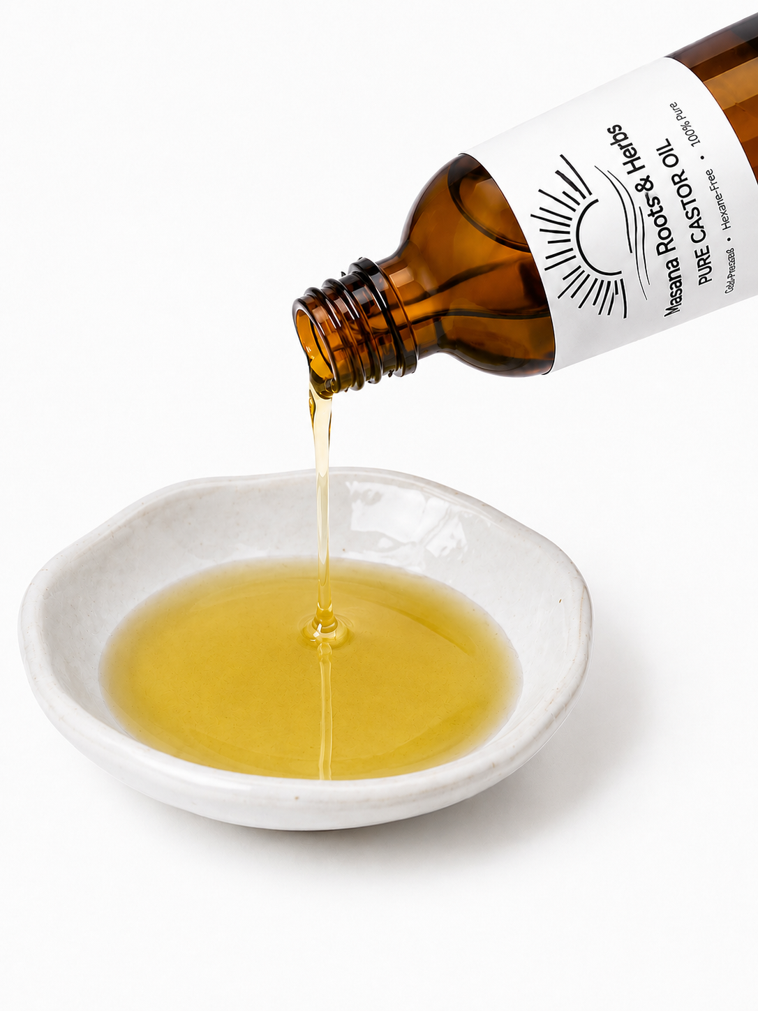 Pure Castor Oil – Cold-Pressed, Hexane-Free & 100% Pure (200ml)