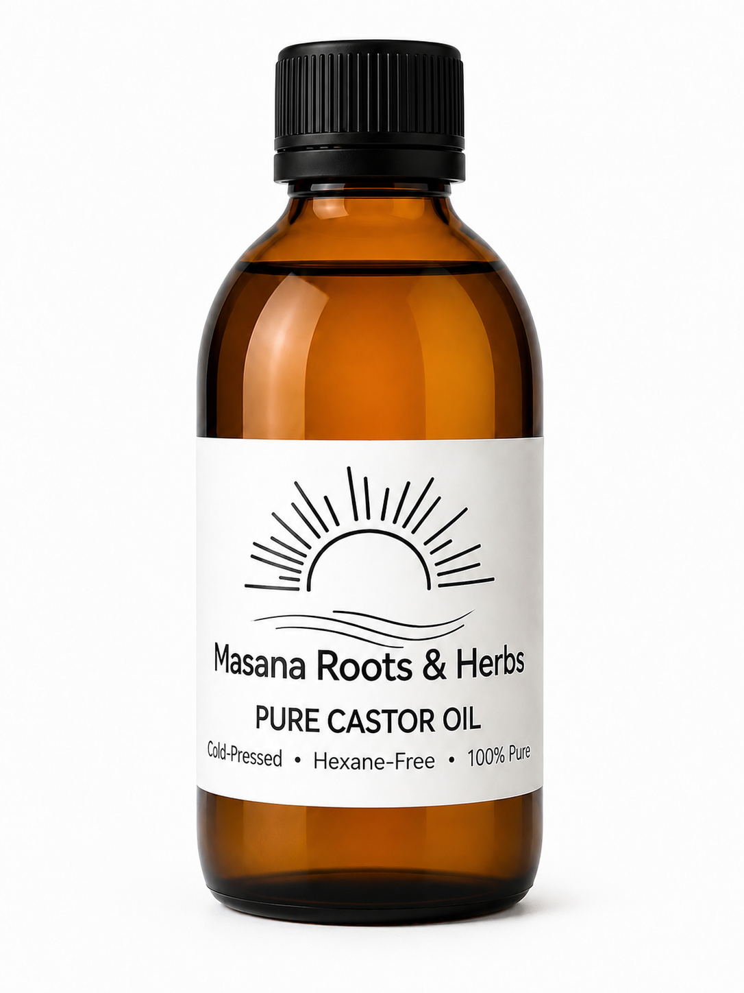Pure Castor Oil – Cold-Pressed, Hexane-Free & 100% Pure (200ml)