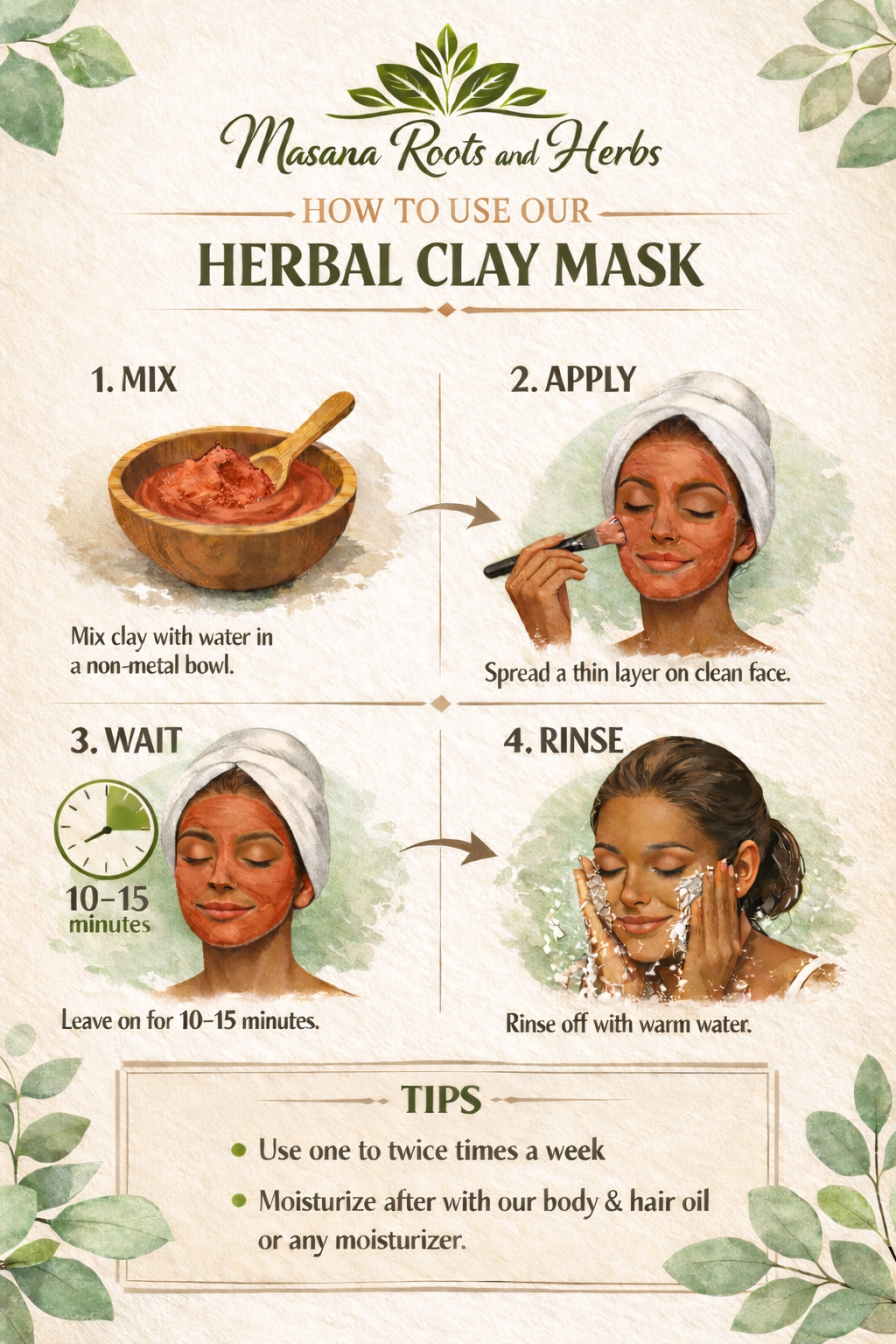 Ibomvu Clay Face Mask (Kaolin Clay) | Herbal Detox Mask for Acne & Oily Skin South Africa