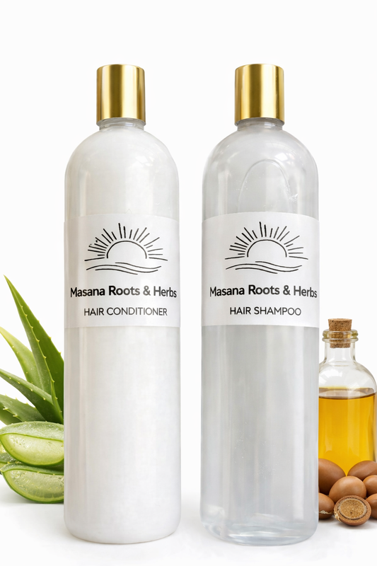 Sulfate-Free & Paraben-Free Herbal Shampoo and Conditioner Set for Hair Growth & Moisture | Natural Hair Care South Africa