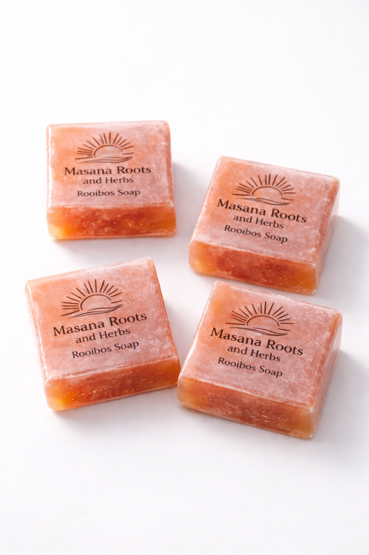 Natural Herbal Glycerine Soap Bar | Turmeric, Rooibos, Moringa & uBulongwe Soap for Clear Skin South Africa